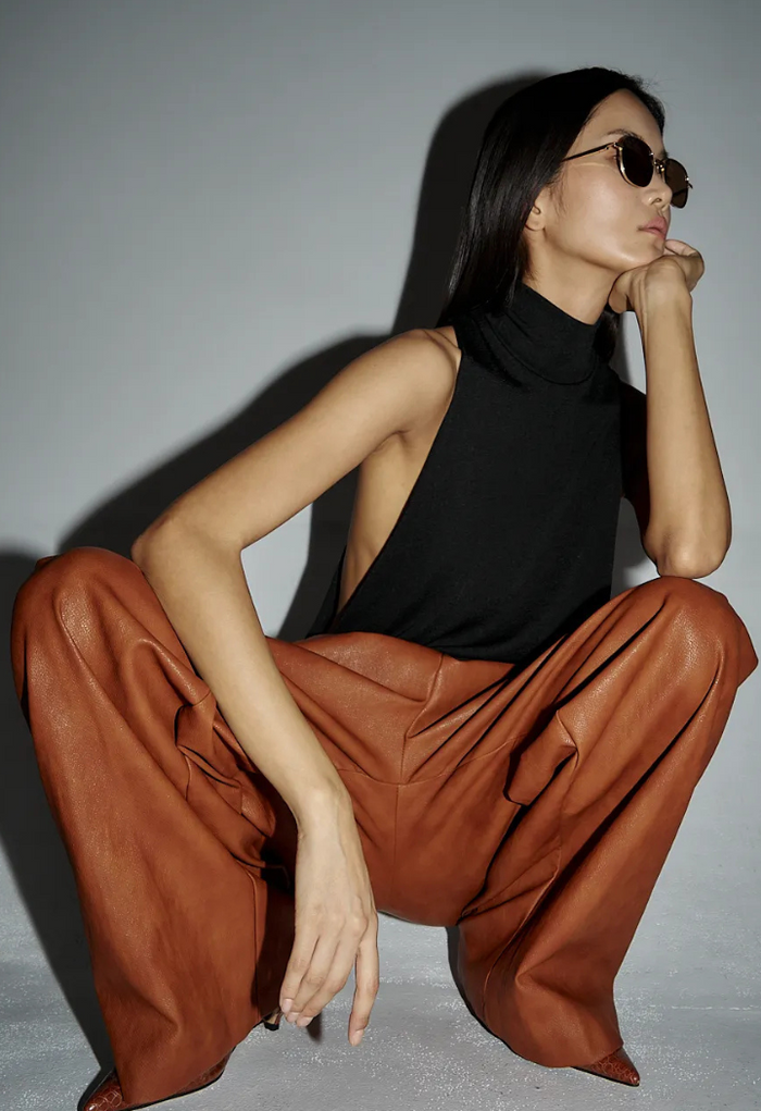 Vegan leather pants