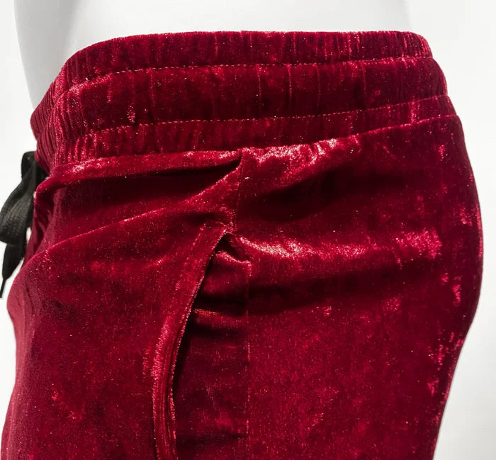 VELVET POCKET SHORTS