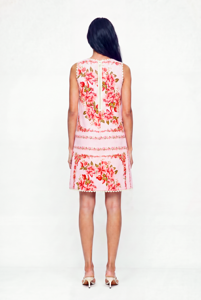 Vespa Linen Dress In Pink Portofino