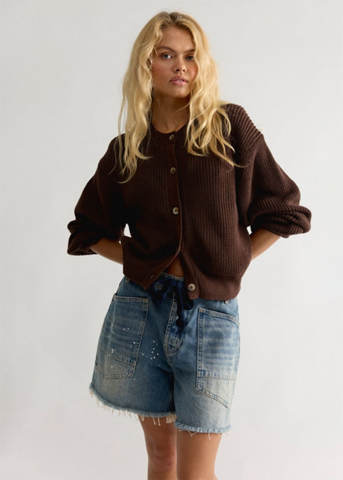 Vienna Cardigan - Coffee Bean