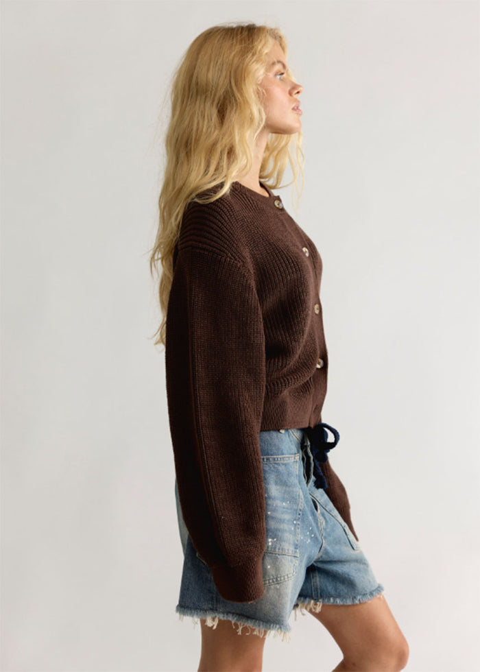 Vienna Cardigan - Coffee Bean