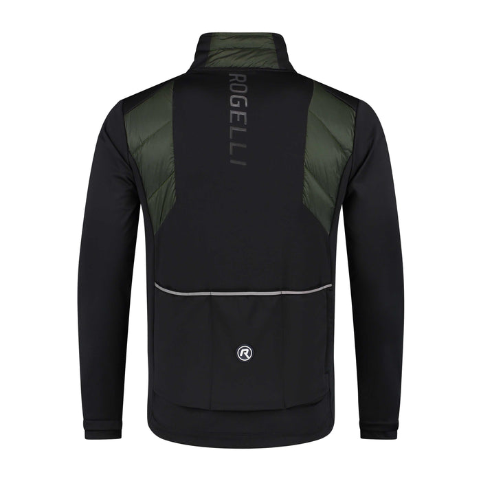 Rogelli Wadded II fietsjack heren groen achterkant.