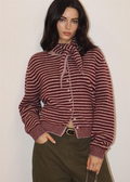 Winnie Striped Sweater - Wine