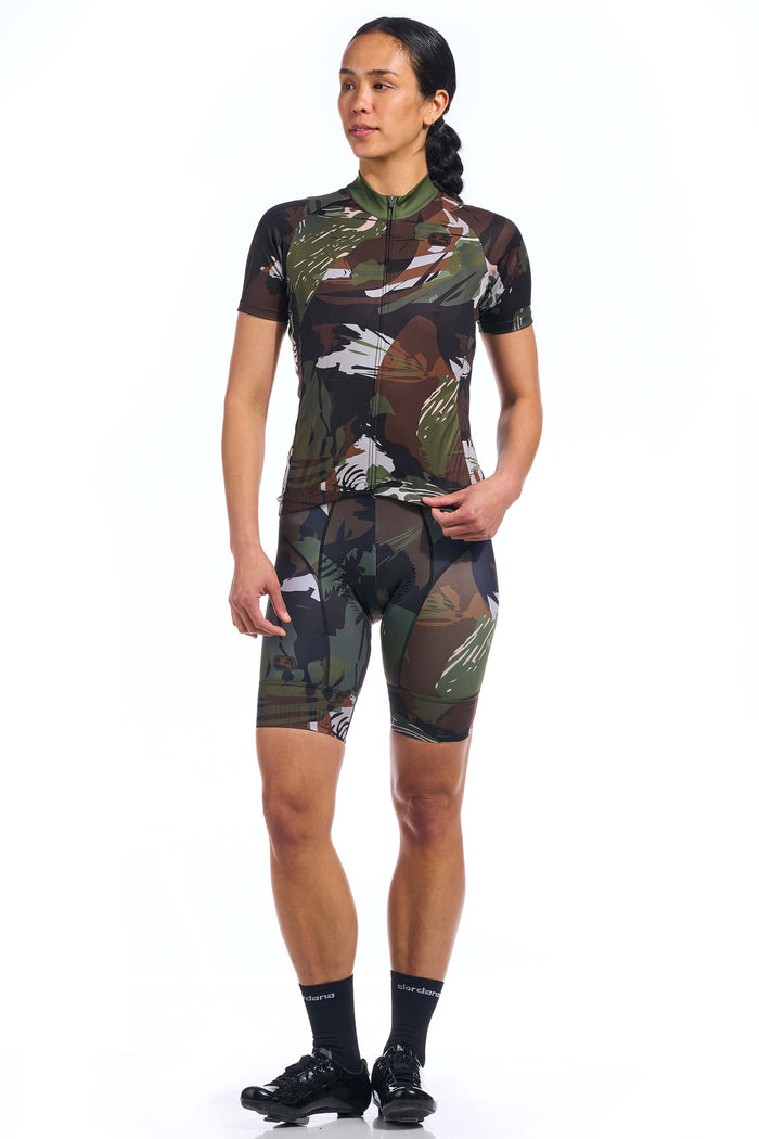 Women's Brush Camo Vero Pro Jersey by Giordana Cycling, , Made in Italy