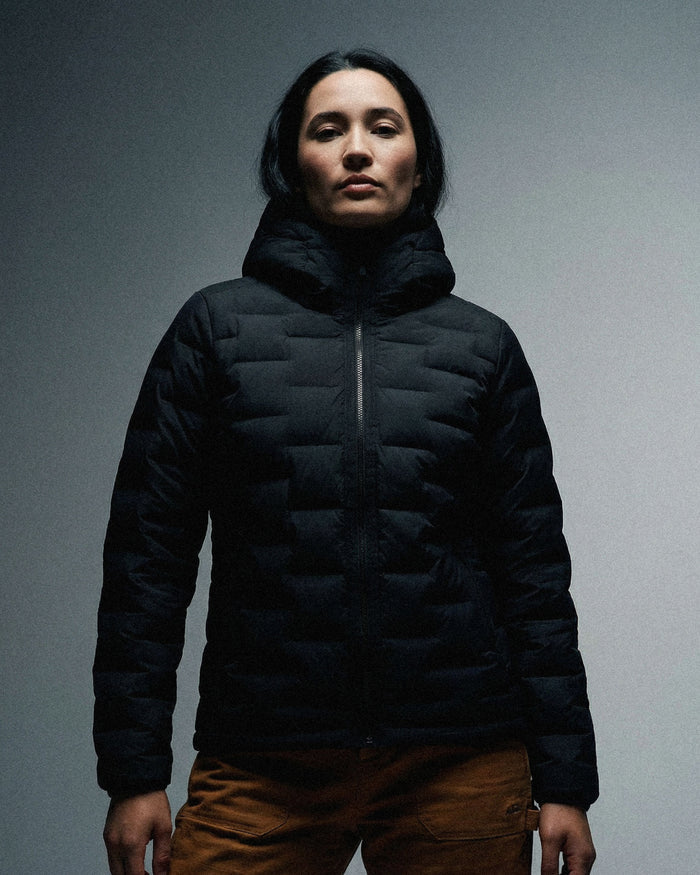 Women's Federate Stretch Down Hooded Jacket - Black