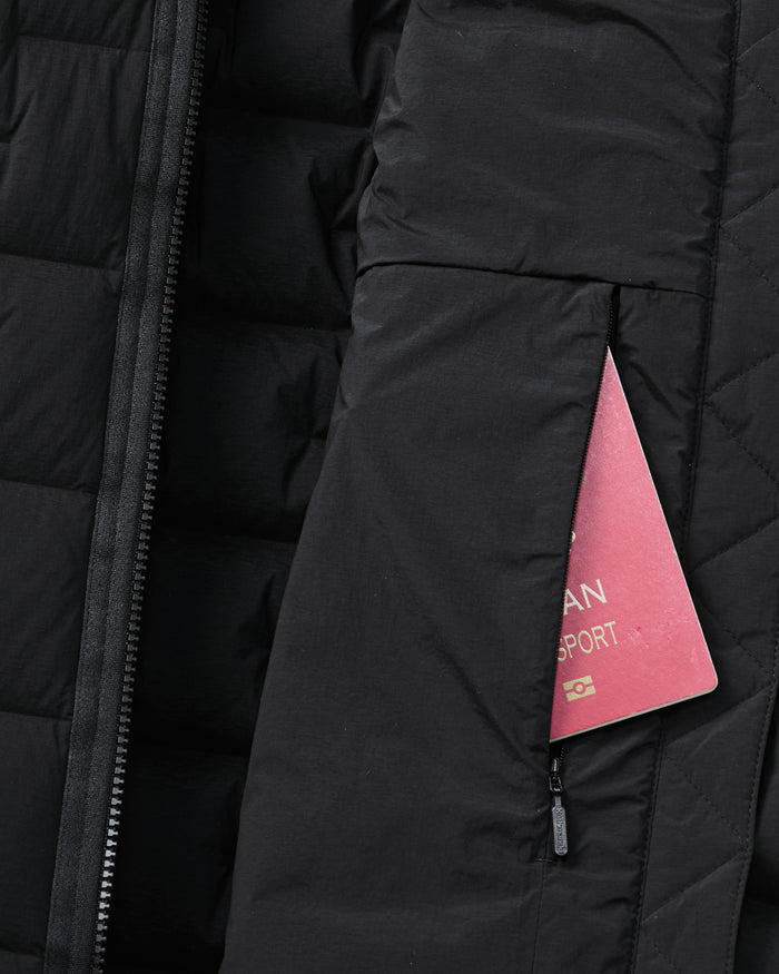 Women's Federate Stretch Down Hooded Jacket - Black