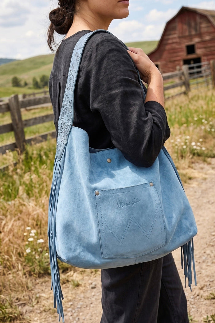Wrangler Wildflower Fringe Hobo Bag