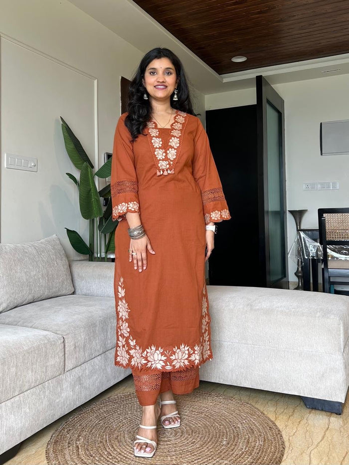 Yasha Luxe Cutwork Mulmul Set