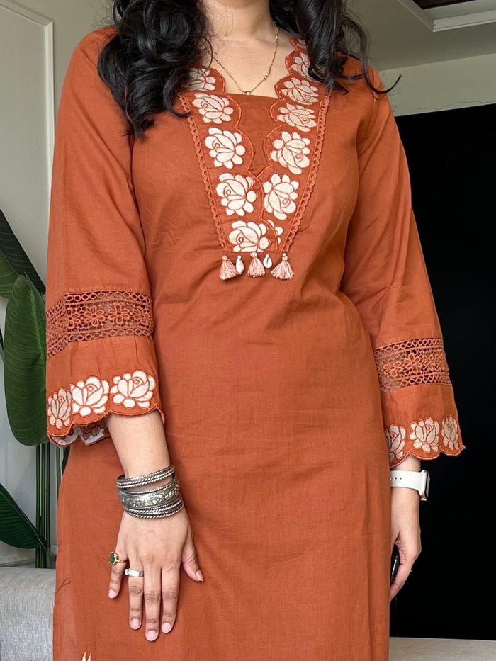 Yasha Luxe Cutwork Mulmul Set
