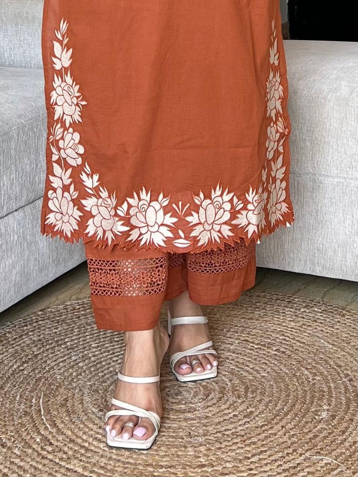 Yasha Luxe Cutwork Mulmul Set