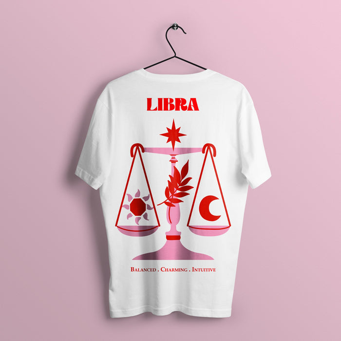 Zodiac T-shirt - Libra - The Quirky Naari
